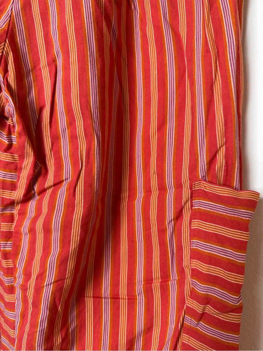 Wide-Leg Striped Drawstring Pants - Red/Orange | Free People Style - Picture 6 of 7